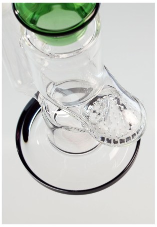 Glass Bong with HoneyComb Diffuser green - Waterpijp-bong.nl