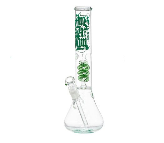 Amsterdam Spiral Perc Bong Green