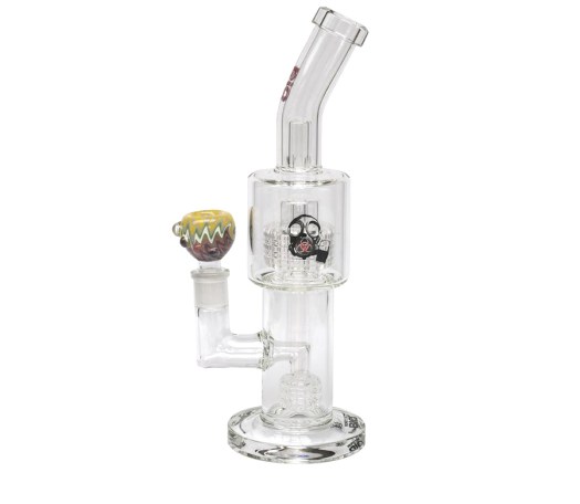 Bio Hazard Stemless Double Grid Percolator Bong