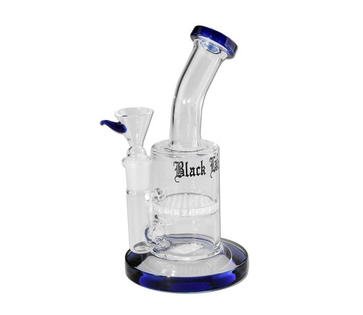 Black Leaf Honeycomb Bubbler Blue