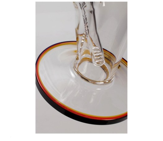 Blaze Glass Crown Ice Bong Amber clear  - Waterpijp-bong.nl