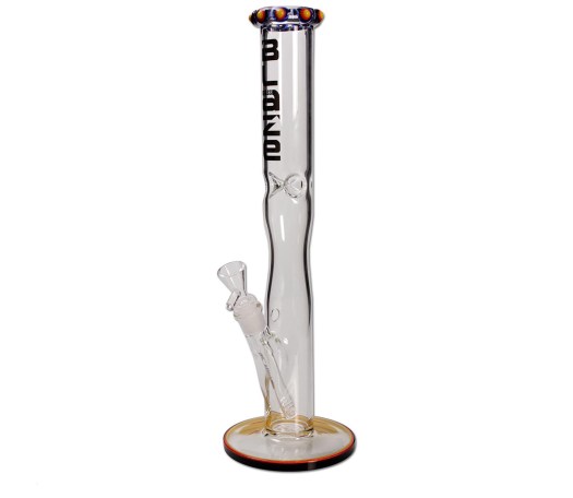 Blaze Glass Crown Ice Bong Amber clear  - Waterpijp-bong.nl