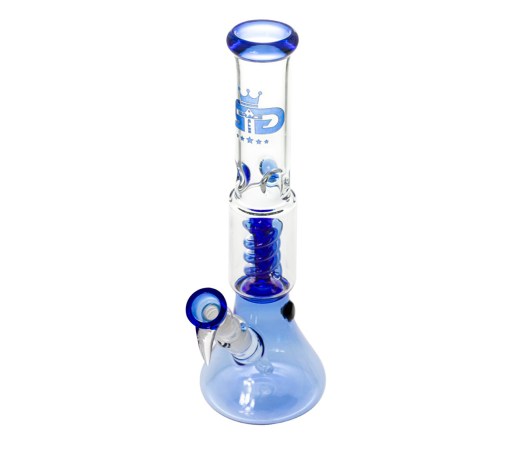 Blue Beaker Spiral Percolator GG Bong