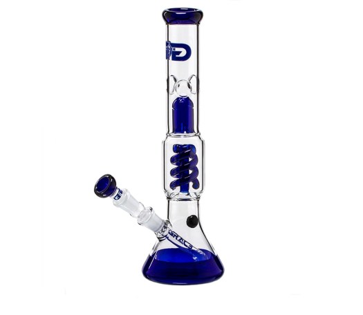 Blue Beaker Spiral Percolator GG Bong