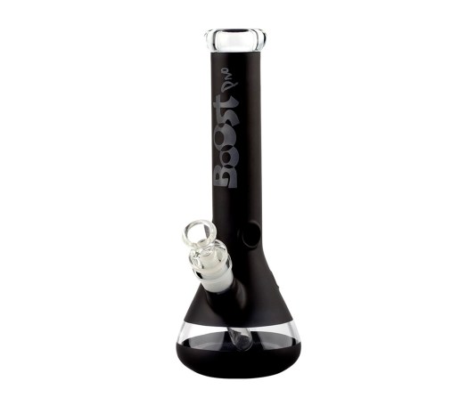 Boost Pro Beaker Ice Bong Black - 7 mm - Medium