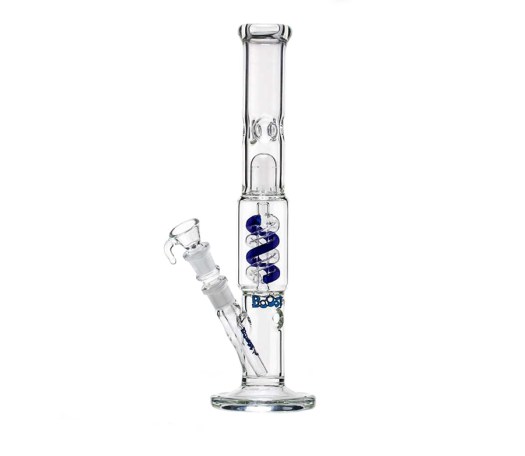 Boost Pro Cane Double Spiral Perc Bong BL