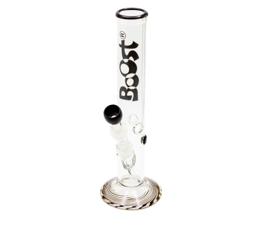 Boost Straight Glass Ice Bong 38 cm Black