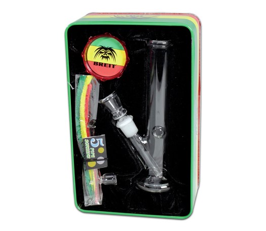 Breit Mini Bong Set met Grinder en Shotgun Pipe - Waterpijp-bong.nl