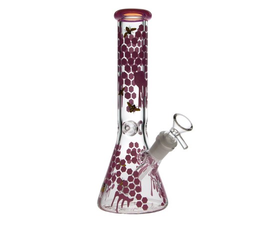 Cannabis Bees Ice Bong - Pink