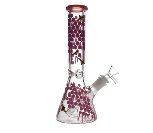 Cannabis Bees Ice Bong - Pink