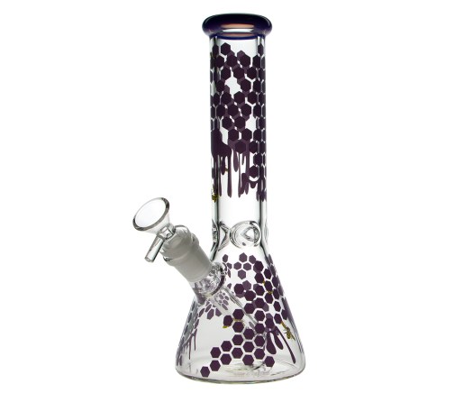 Cannabis Bees Ice Bong - Purple