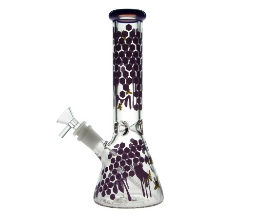 Cannabis Bees Ice Bong - Purple