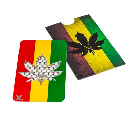 Credit Card Grinder - Rasta Leaf