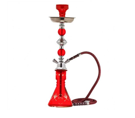 Crystal Hookah Red Waterpijp 1 slang