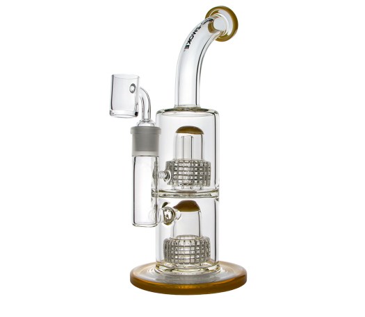 D-SMOKE Atmosphere Yellow Banger Bubbler - Waterpijp-bong.nl