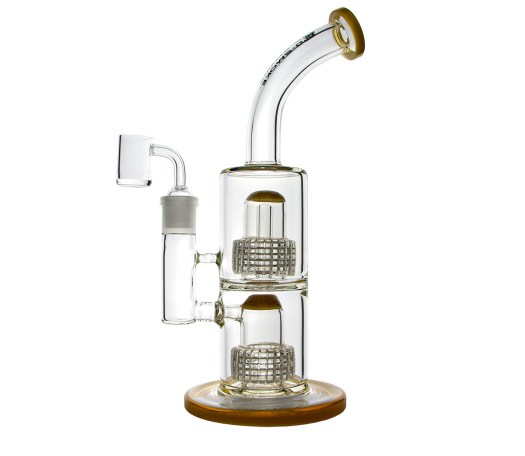 D-SMOKE Atmosphere Yellow Banger Bubbler - Waterpijp-bong.nl