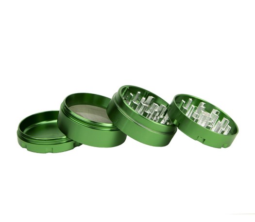 D-SMOKE HQ 4-Parts Grinder Green - Waterpijp-bong.nl