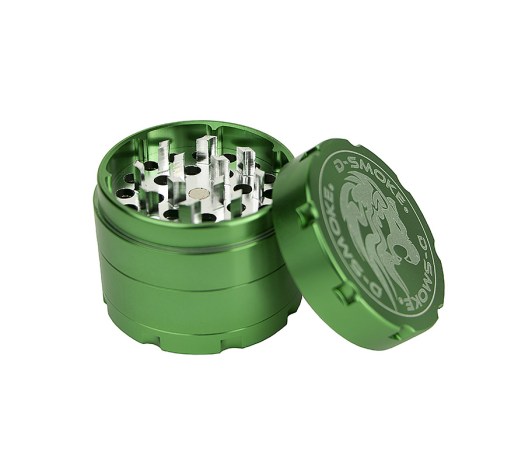 D-SMOKE HQ 4-Parts Grinder Green - Waterpijp-bong.nl