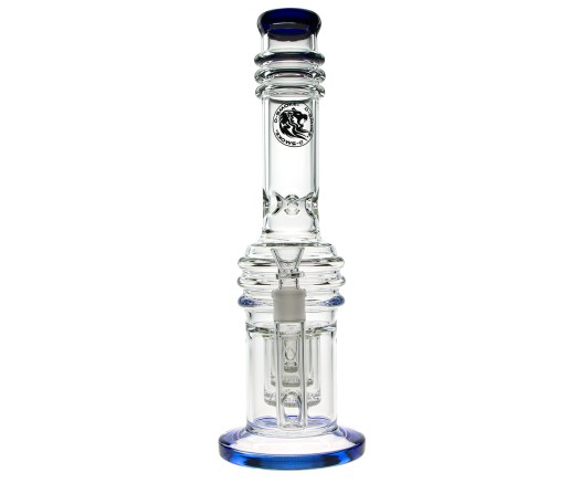 D-SMOKE Massive Triple Honeycomb Bong - Blue