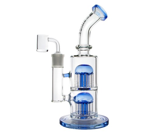 D-SMOKE Mental High Blue Banger Bubbler - Waterpijp-bong.nl