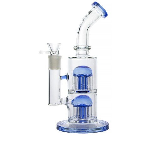 D-SMOKE Mental High Blue Bubbler - Waterpijp-bong.nl