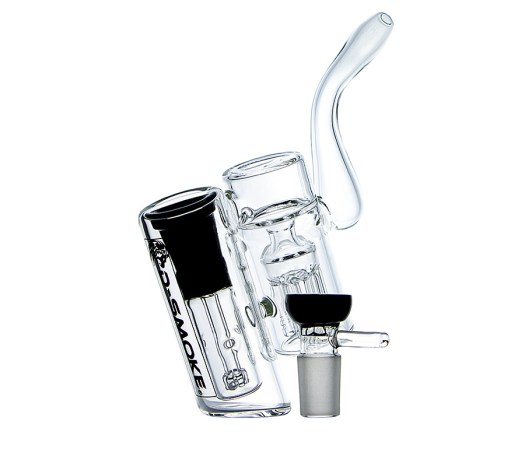 D-SMOKE Peace Seekah Double Perc Black Bubbler - Waterpijp-bong.nl