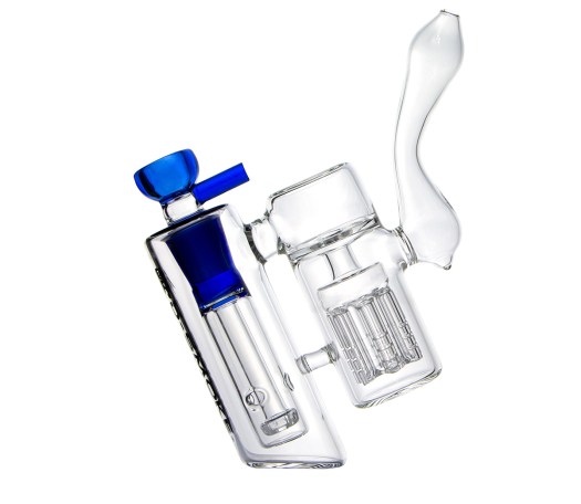 D-SMOKE Peace Seekah Double Perc Blue Bubbler