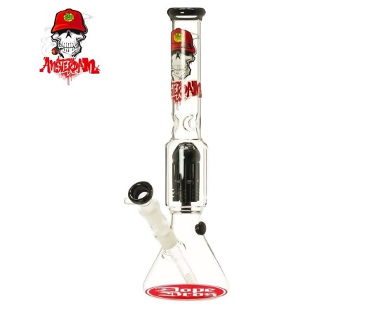 Dope Bros Amsterdam OG Perc Bong Red - SKULL Series