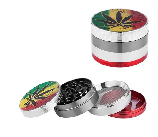 Dreamliner Grinder Leaf 50mm 4-parts Rasta