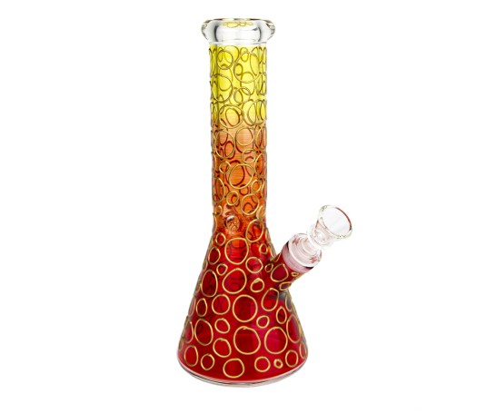 Fairytale Beaker Ice Bong Red Yellow - Waterpijp-bong.nl