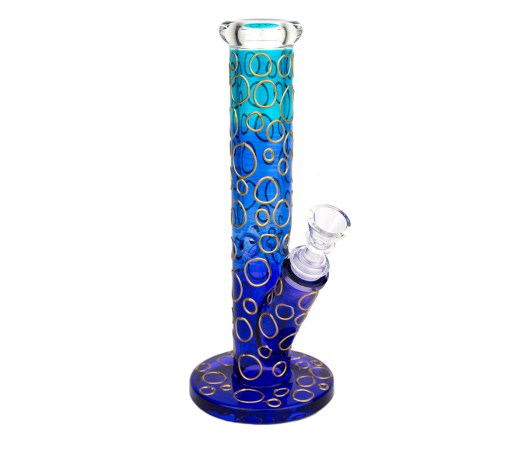 Fairytale Straight Ice Bong Purple Blue - Waterpijp-bong.nl