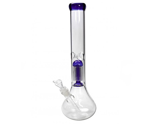 Flask Bong Ice with 8-Arm Tree Percolator Purple - Waterpijp-bong.nl