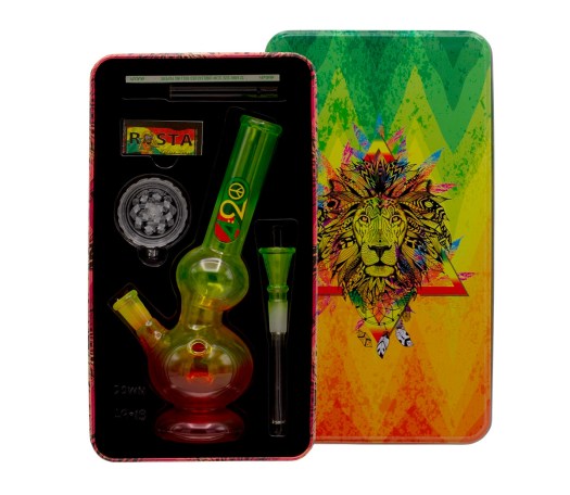 Four Twenty Rasta Bong Giftset - 6 delige Cadeaubox - Waterpijp-bong.nl