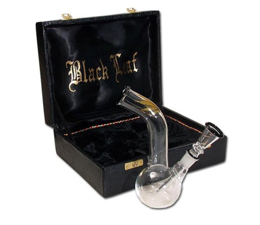 Golden Black Leaf Curved Bong in a Box