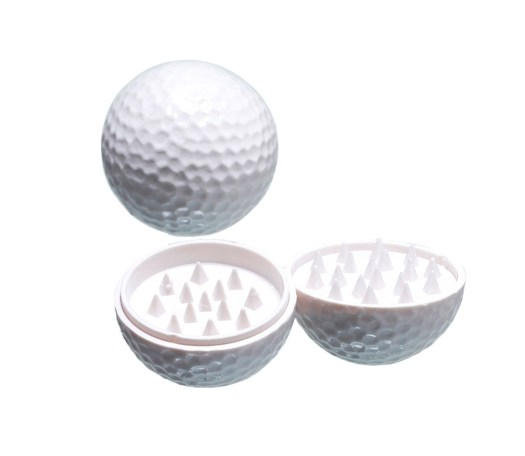 Golfbal Grinder 2 parts wit