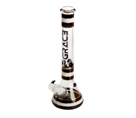 Grace Glass Classic Ice Bong Black - 7 mm