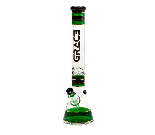 Grace Glass Classic Ice Bong Green - 7 mm