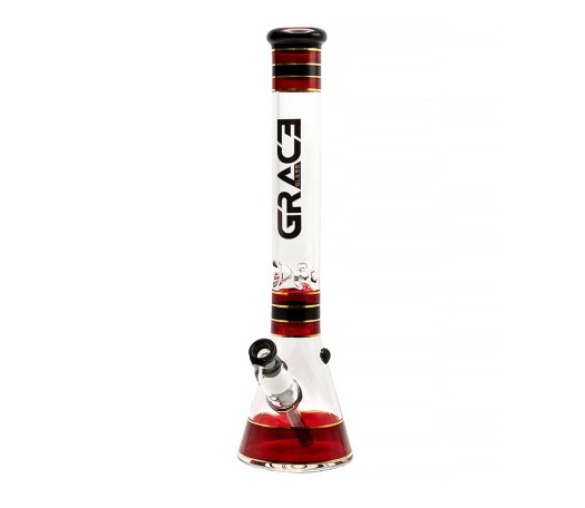 Grace Glass Classic Ice Bong Red - 7 mm