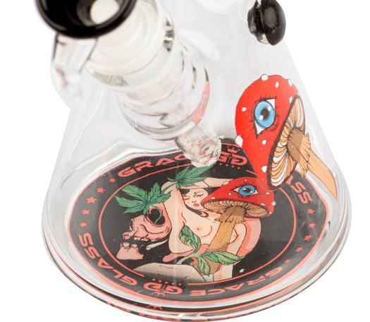 Grace Glass Mushroom Lady Ice Bong