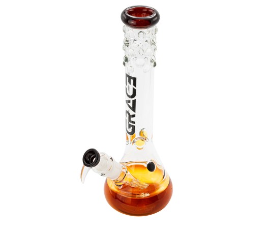 Grace Glass Pearl Glass Amber Ice Bong 7 mm