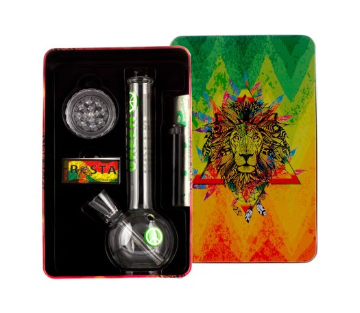 Greenline Zion Lion Giftset - 6 delige Cadeaubox - Waterpijp-bong.nl