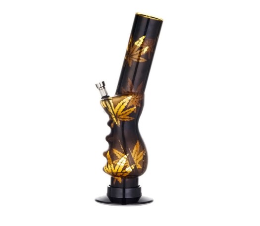 Goedkope Gripper Acryl Bong Black Leaf