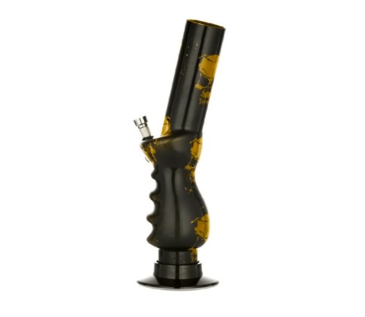 Gripper Acryl Bong Black Skull