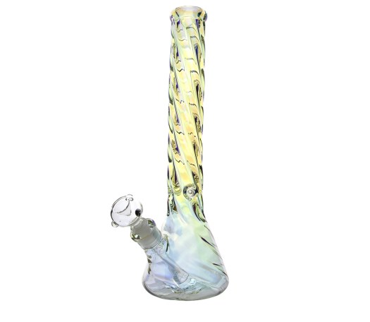 Holographic Rainbow Twisted Ice Bong - Waterpijp-bong.nl