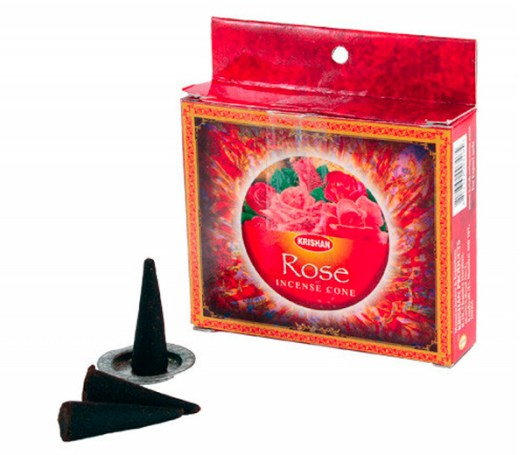 Incense Cones Rose (10 stuks) - Waterpijp-bong.nl