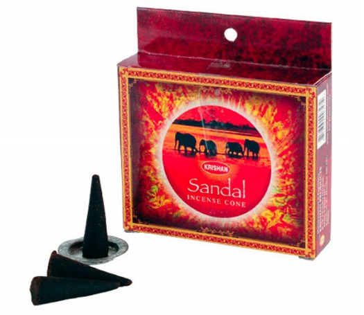 Incense Cones Sandal  (10 stuks) - Waterpijp-bong.nl