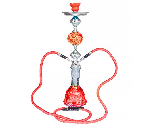 Majestic Red Jewel Shisha - 2 slangen - Waterpijp-bong.nl