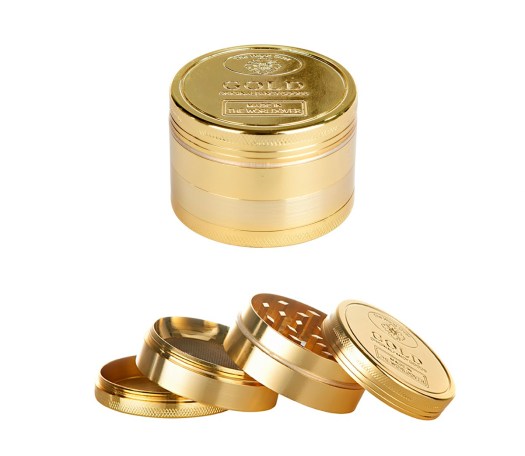 Metalen GOLD grinder - 4 parts - 47 mm