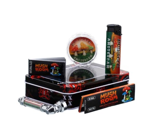 Mushroom Amsterdam Smoke set in cadeaubox