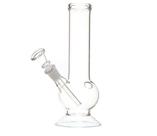 Plain Compact Glass Bong 21 cm - Waterpijp-bong.nl